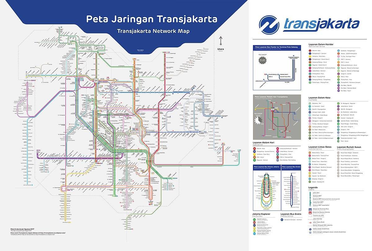 transJakarta خريطة الطريق ، 