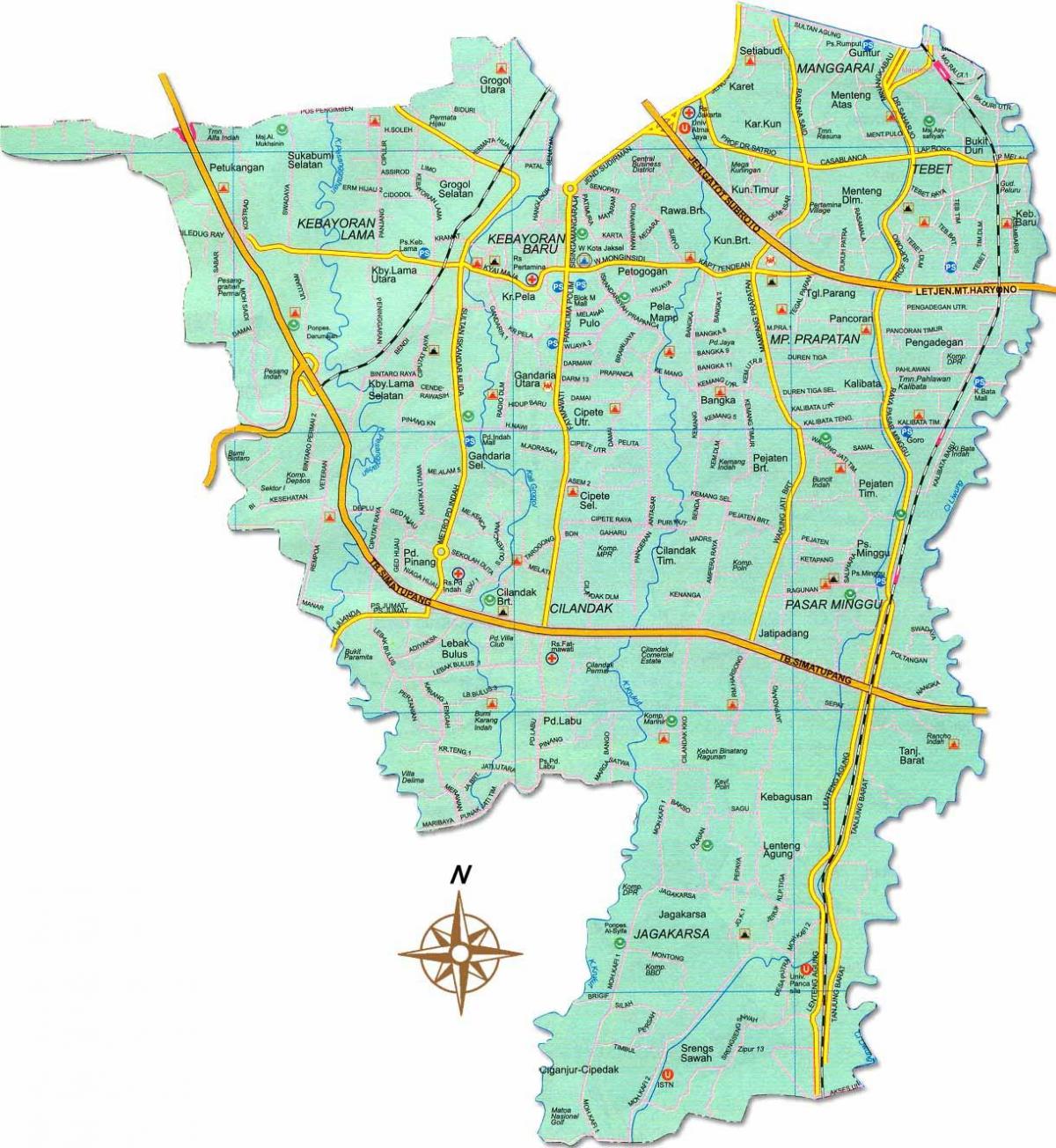 خريطة Jakarta selatan