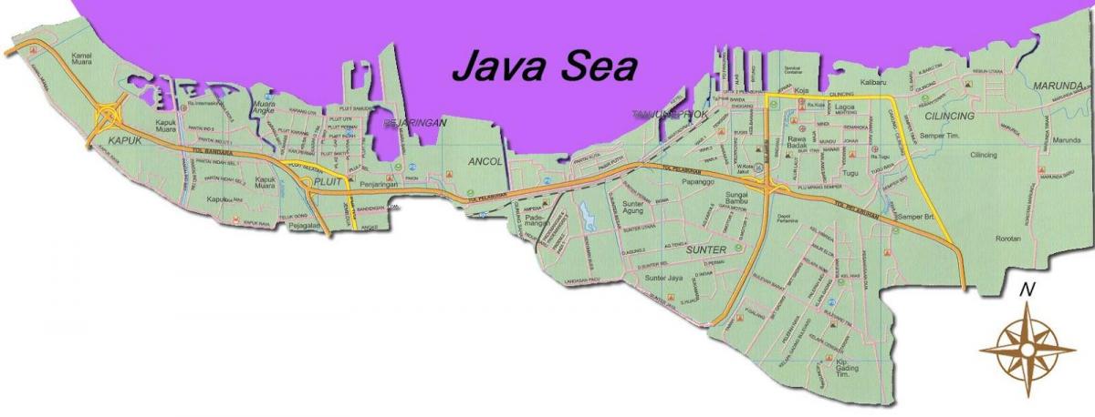 Jakarta utara خريطة