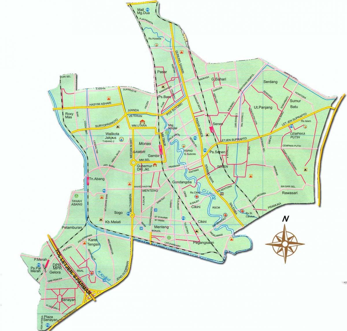 خريطة جاكرتا pusat