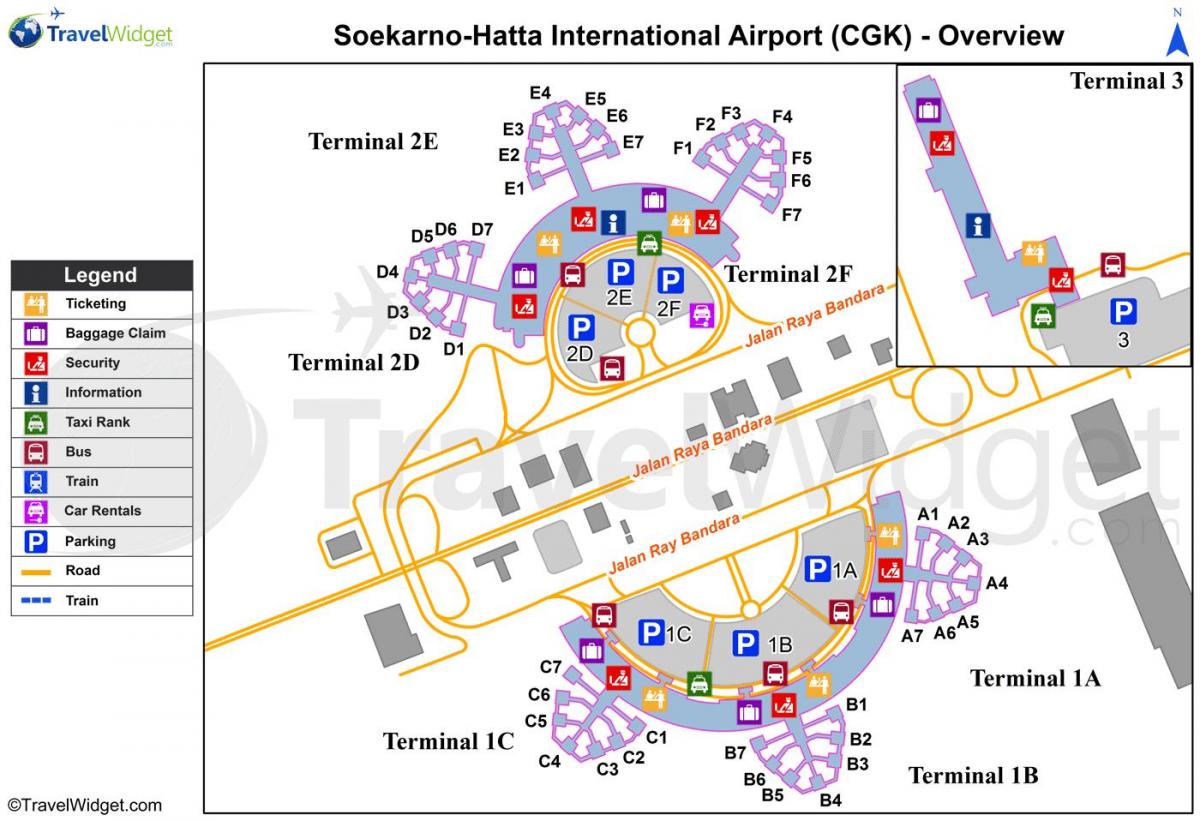مطار سوكارنو هاتا الدولي محطة خريطة